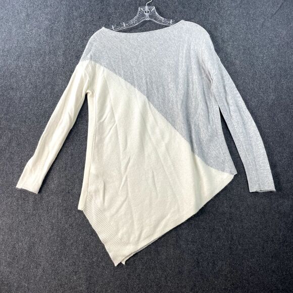 Alice Olivia Base Sweater Extra Small White Wool Angora Color Block Asymmetrical - Picture 7 of 8